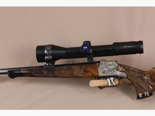 Outschar / Ferlach break-action rifle system "Heeren" // dream wood // octagonal barrel // engraving // Zeiss Varipoint !!