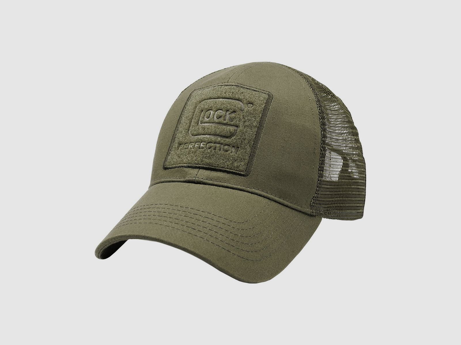 Cappello GLOCK "Tactical" - Mesh/Olive - Snapback, senza bottone