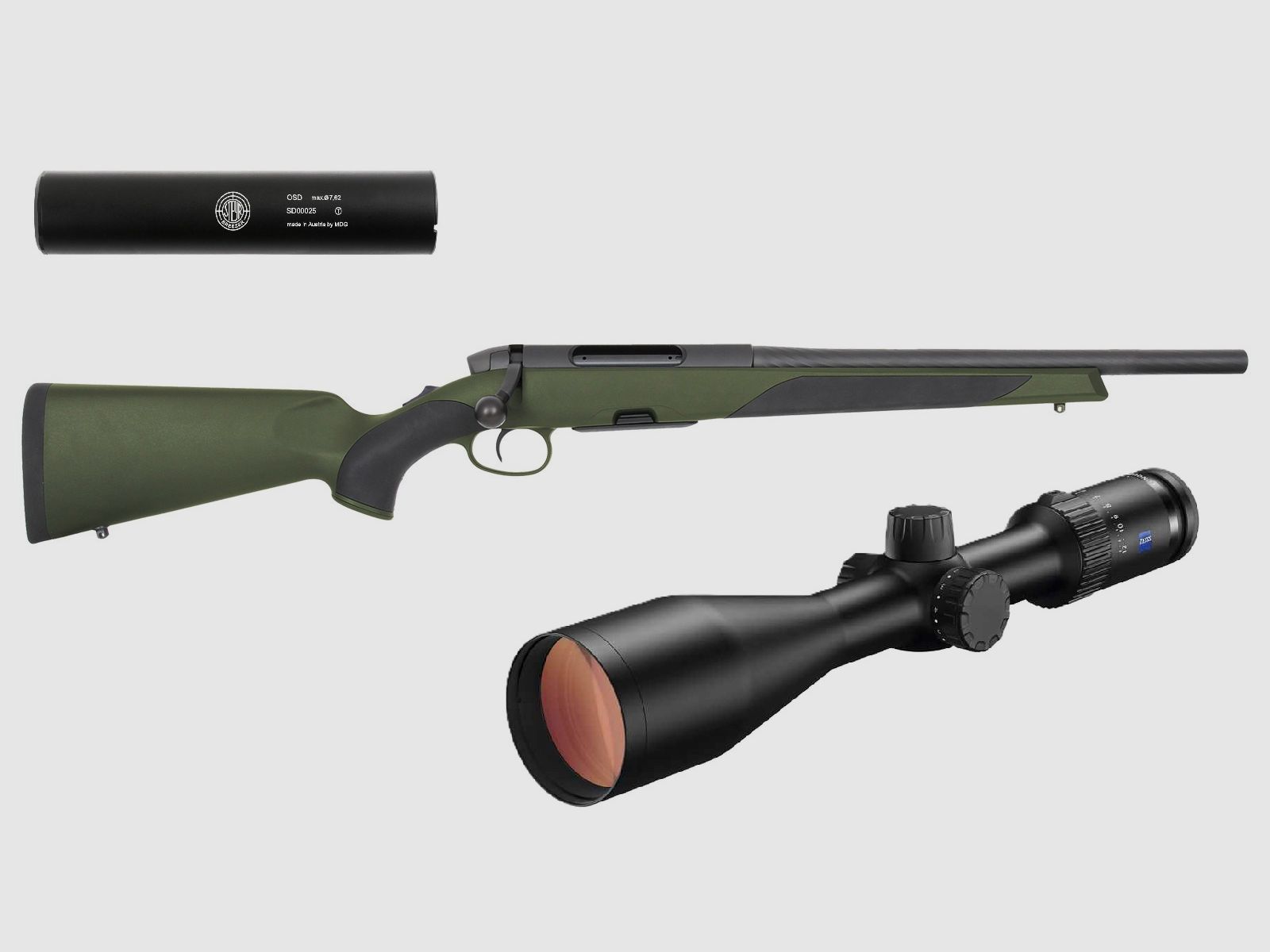 Steyr Mannlicher SM12 SX Compact, with Zeiss Conquest V4 3-12x56