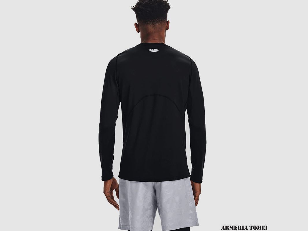 UNDER ARMOUR – HEREN – COLDGEAR® ARMOUR FITTED CREW Zwart / Wit – 001, afbeelding 4 van 4