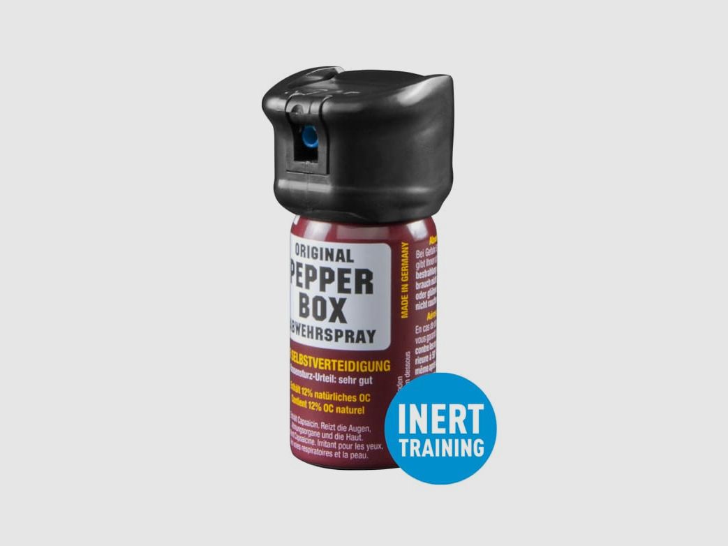 Spray au poivre Pepper-Box petit 40 ml avec Flip Top pour entraînement avec brouillard, image 1 sur 2