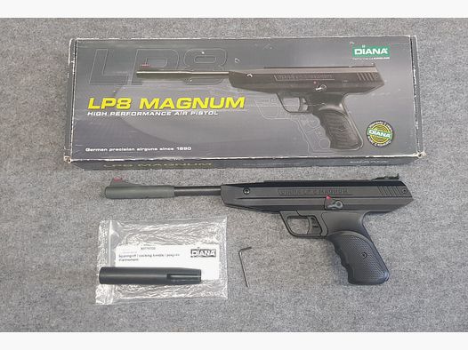 Neue & unbenutzte  Diana Luftpistole Modell 8 Magnum Pistole Cal. 4,5mm Diabolo Knicker