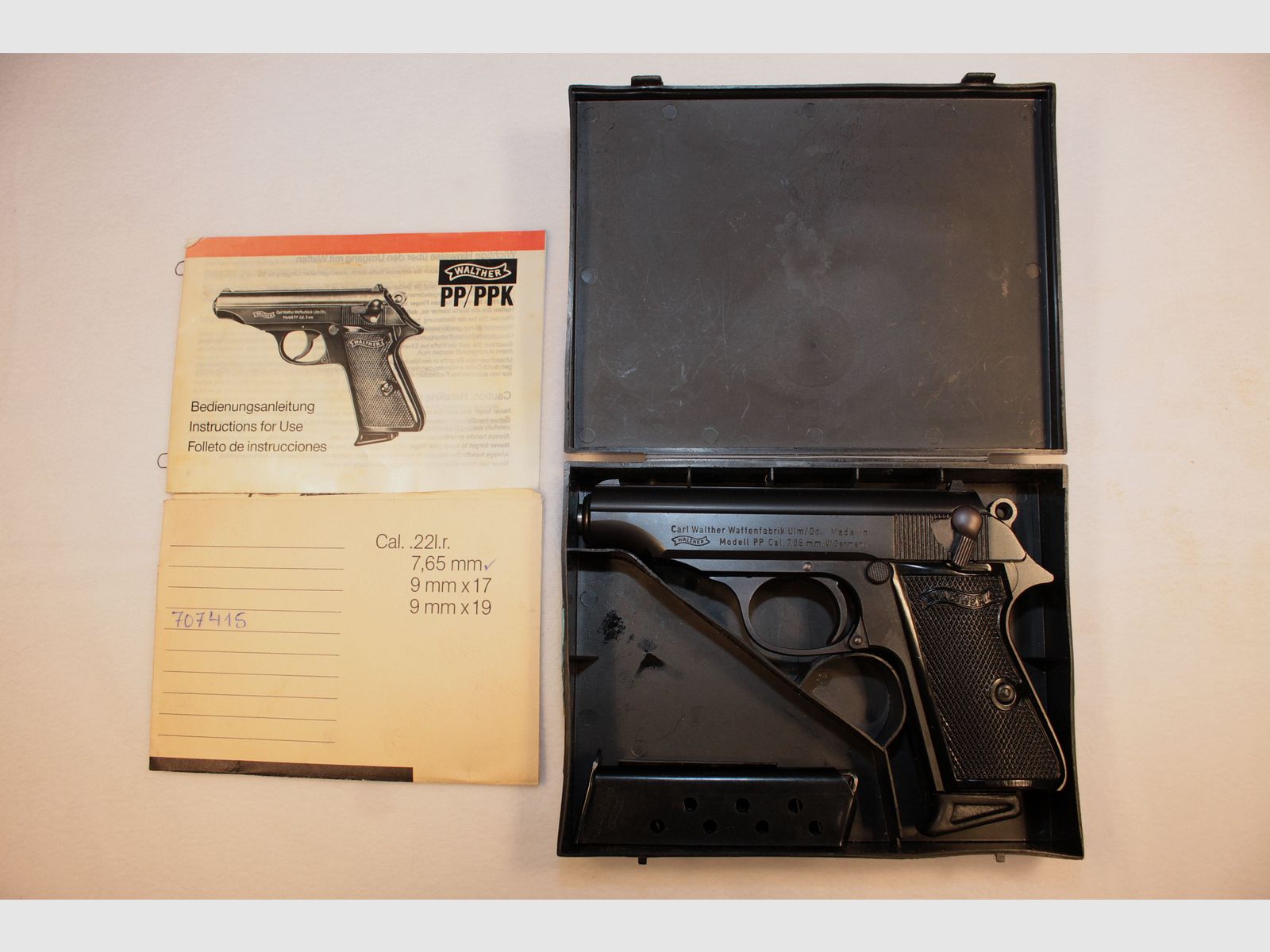 Walther Model PP en calibre 7,65 Browning.