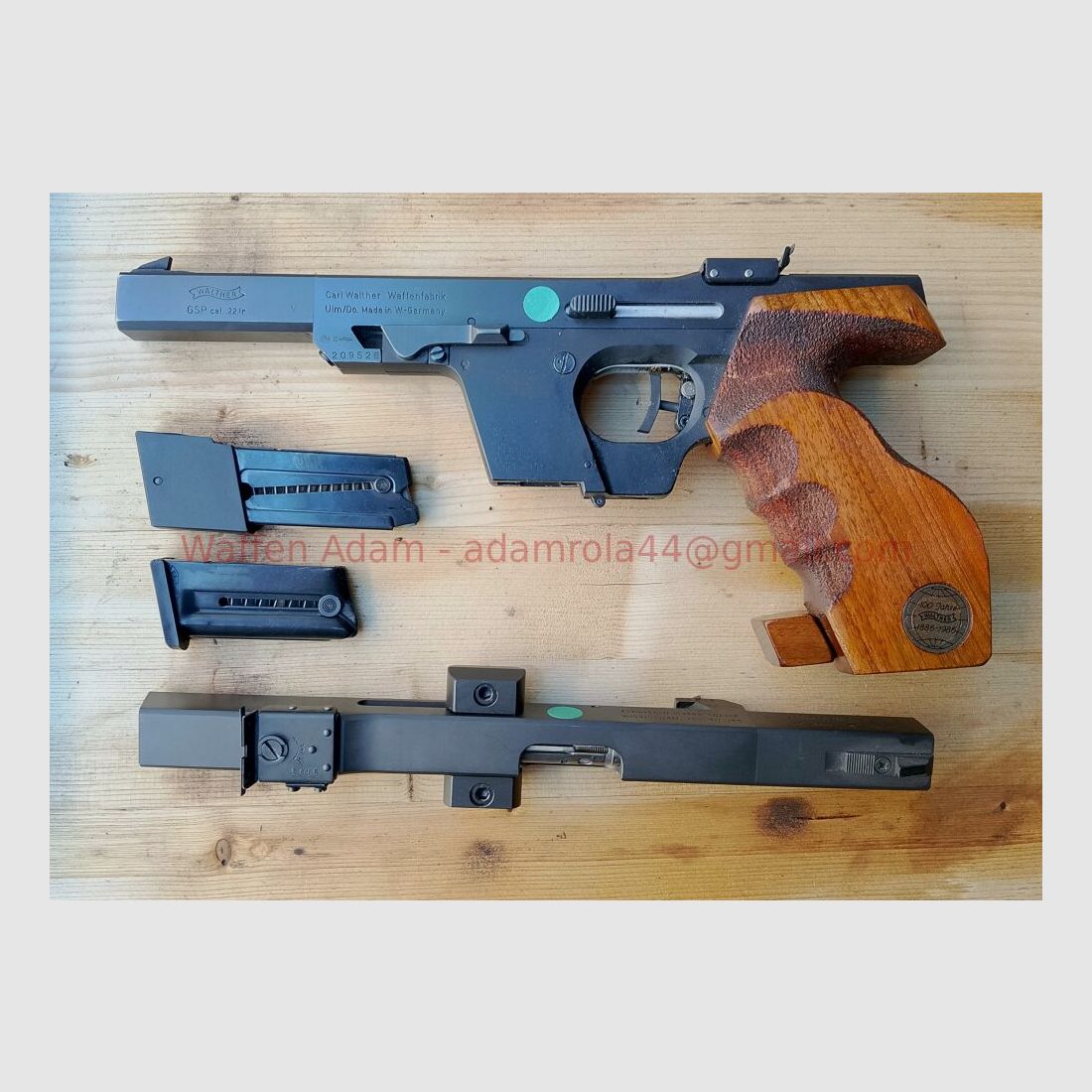 Carl Walther '100 años de Walther' GSP Pistola Deportiva .32S&W y .22lr
