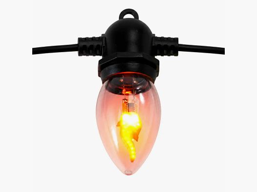 Lichterkette mit Flammeneffekt 10 LED - 360 cm