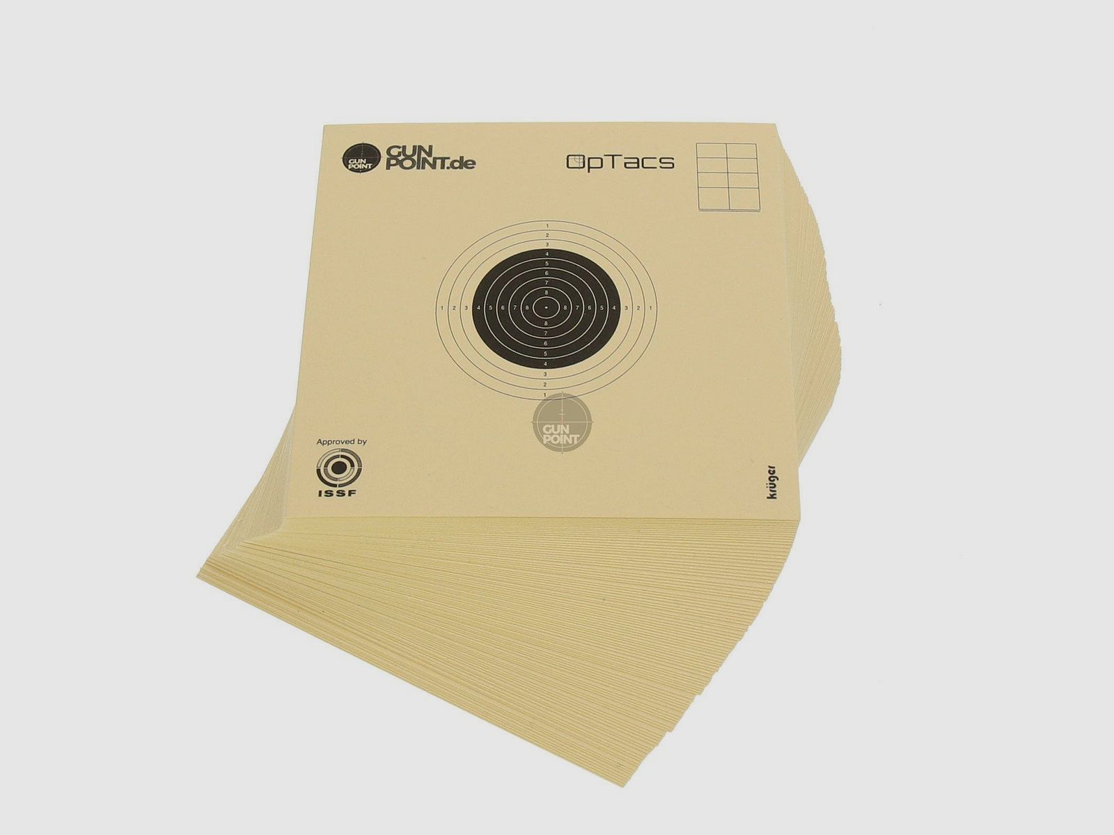 Luftgewehrscheibe 10 x 10 cm - 10er Pack