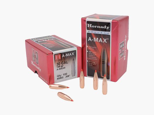 Hornady BULLETS .30/.308 168GR A-MAX MATCH BT – 100 Stk.