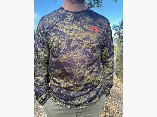 Technisches Langarmshirt Waldtarnmuster CRUZ & HUNT