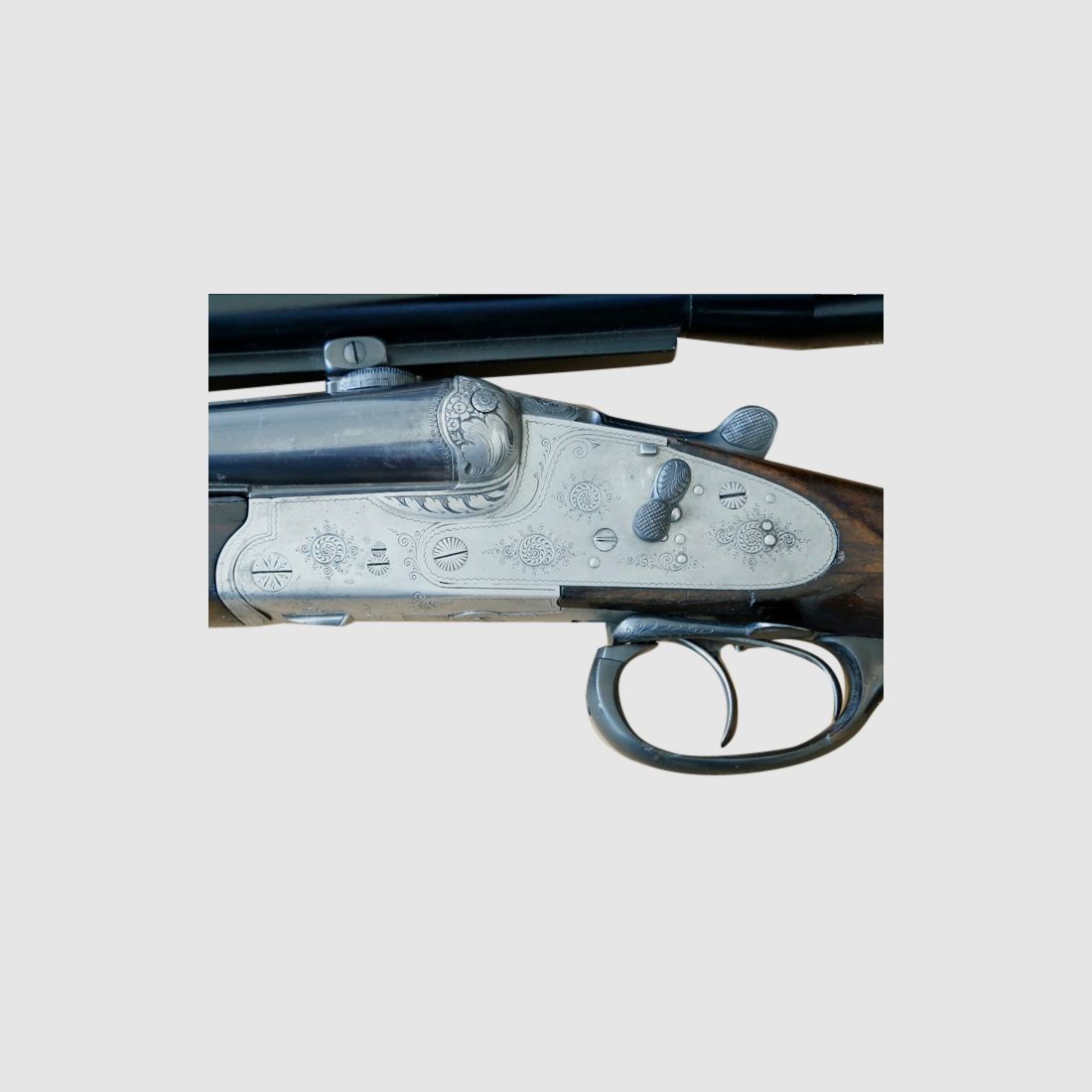 Suhler double rifle drilling cal. 2x8x60R and 12/70 with interchangeable barrel cal. 2x12/70, 8x60R and ZF, additional