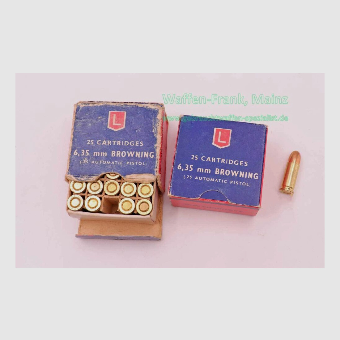Lapua / Finnland Pistolenmunition 6,35mmBrowning/.25ACP