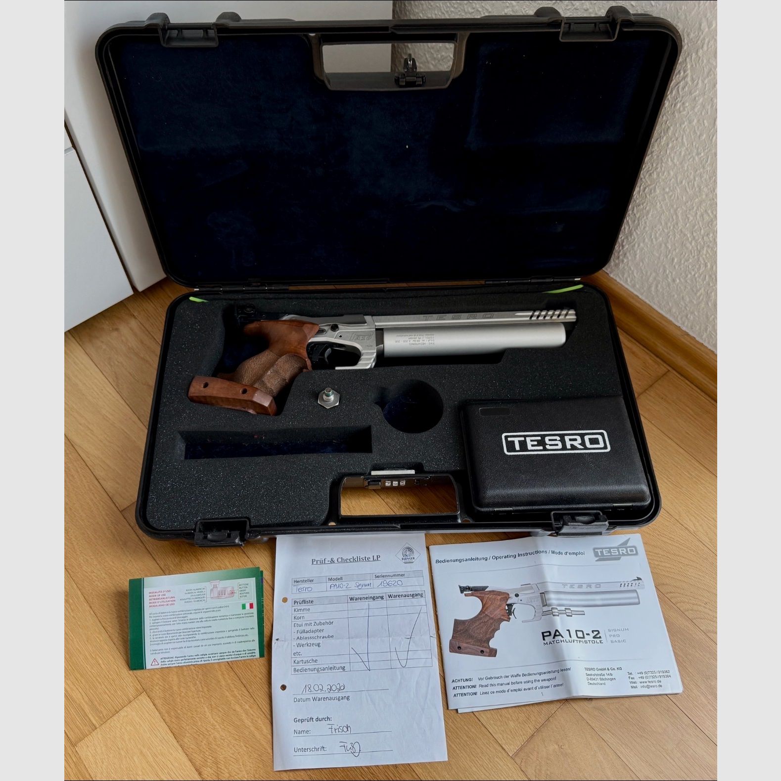 Air pistol Tesro PA 10-2 in top condition! 5 years young!