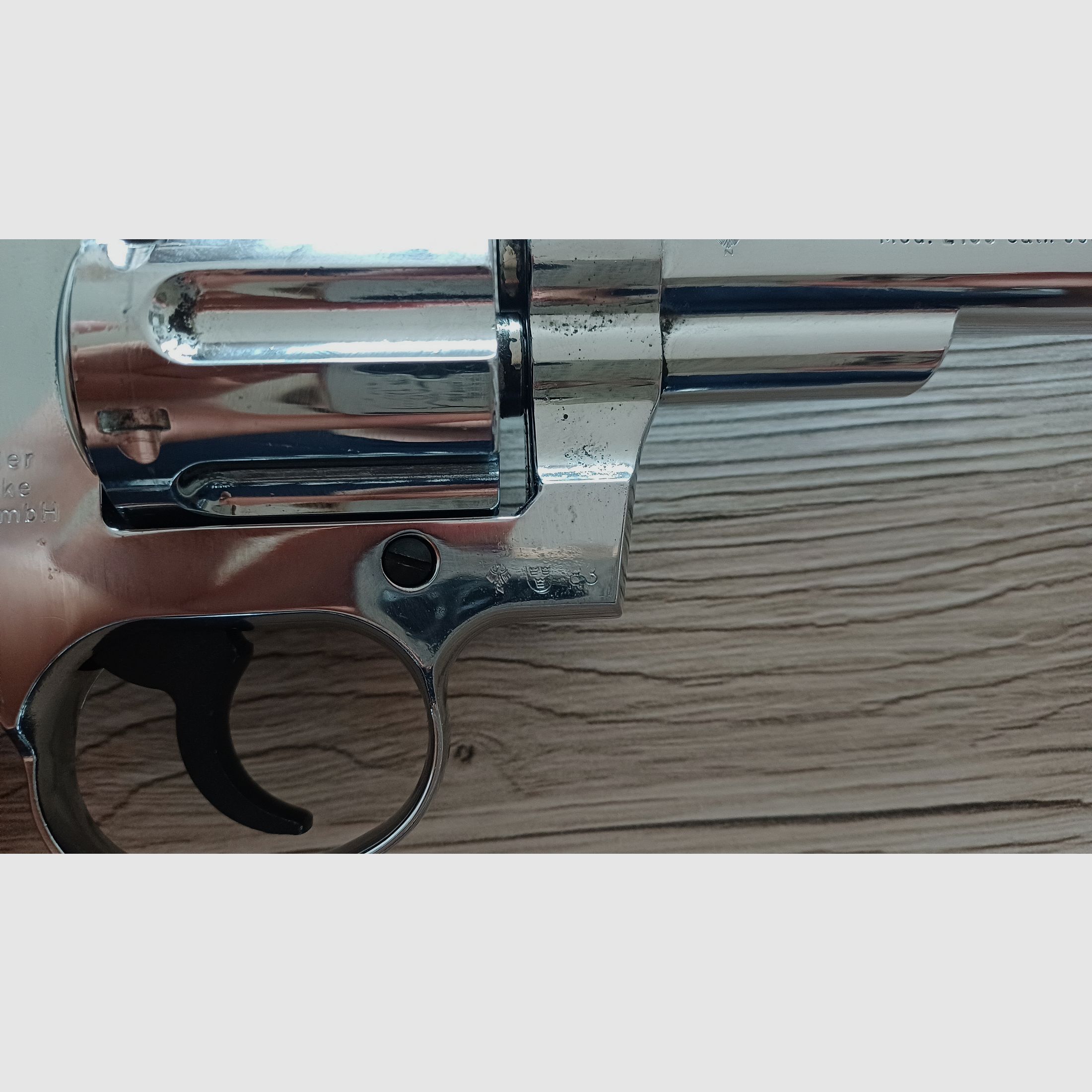 Schreckschuss revolver: Mauser L100 380 knal chroom PTB 326