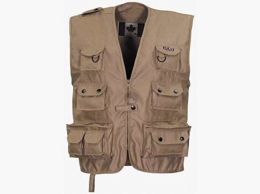 Outdoor Weste, khaki, schwere Ausfhrung - Gre: L