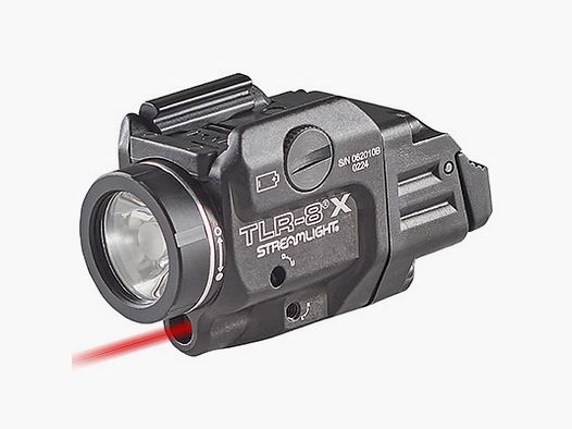 Streamlight TLR-8 X WEAPON LIGHT WITH RED LASER, 500 Lumen