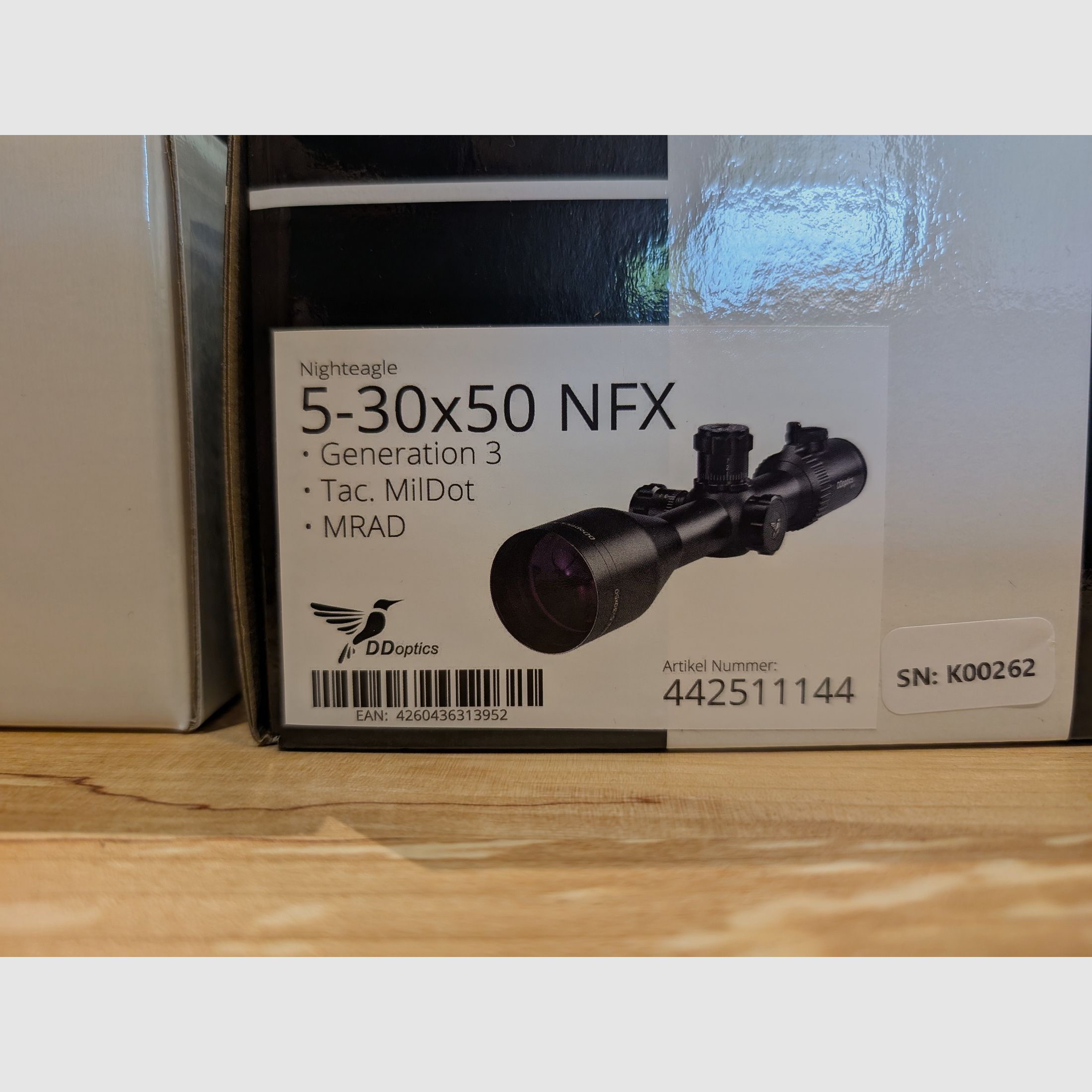 DDoptics Nighteagle 5-30x50 NFX Mildot MRAD