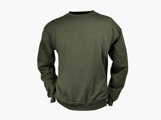 Hubertus Sweatshirt Rundhals Oliv
