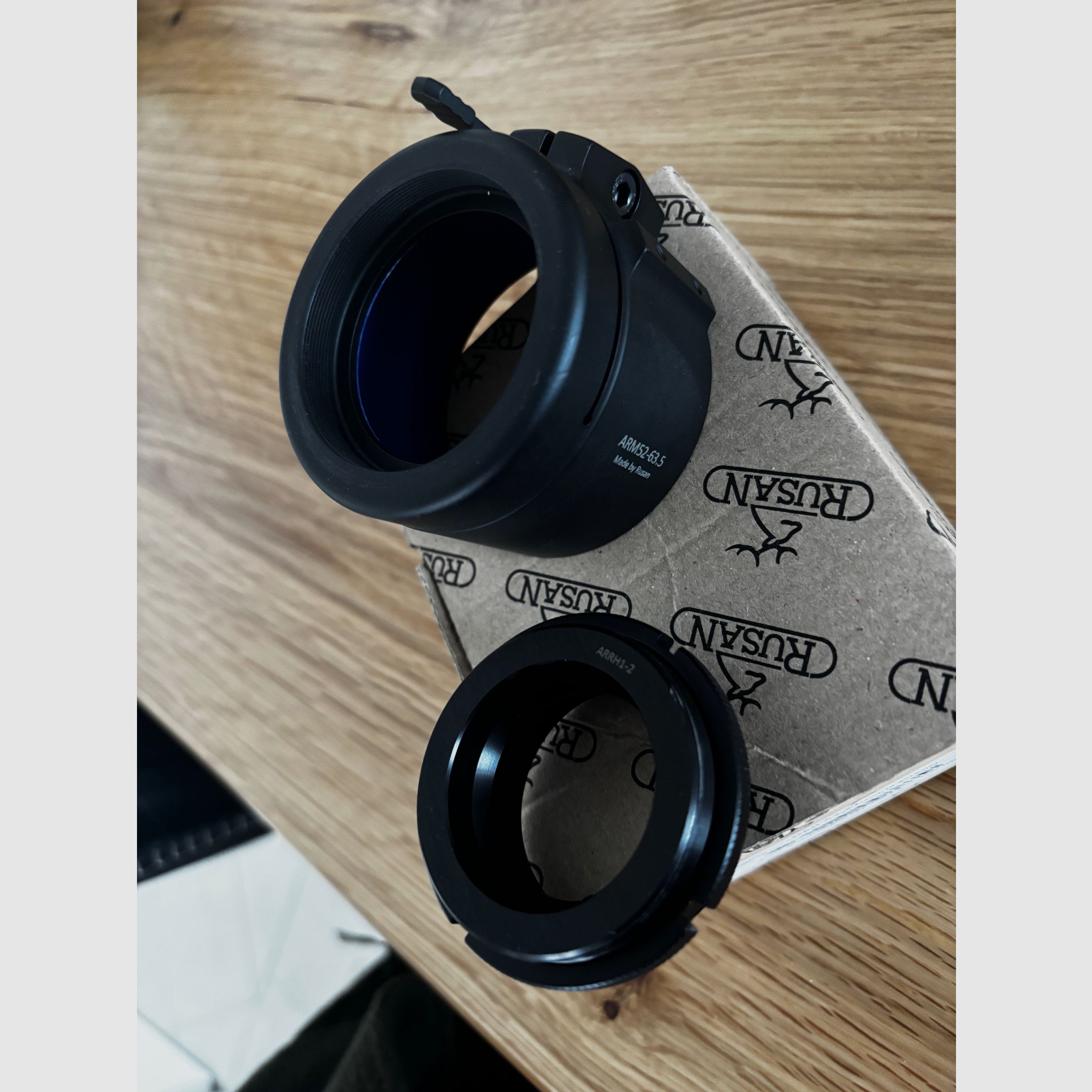 Rusan ARM 52-63.5 Klemmadapter für Vorsatzgeräte + Reduzierring HIKMICRO Thunder