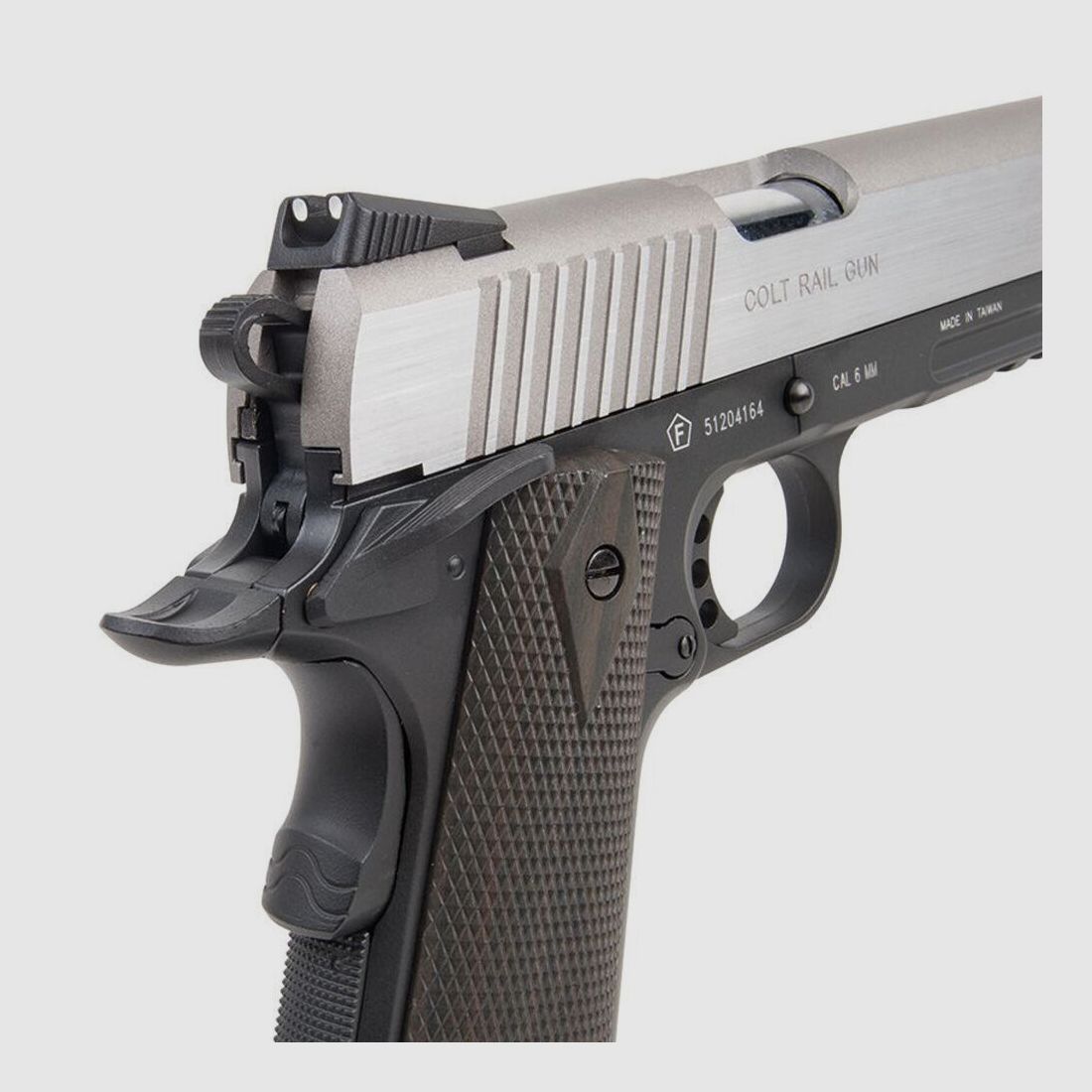 KWC Colt 1911 Rail Gun Airsoft CO2 GBB Pistole ab18 - BiColor