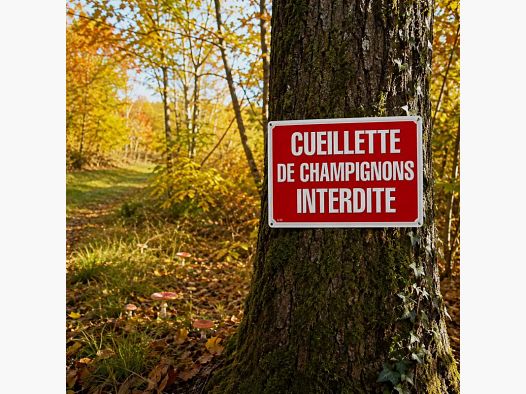 Schild Pilzesammeln verboten Alu 30 × 20 cm – Set von 5