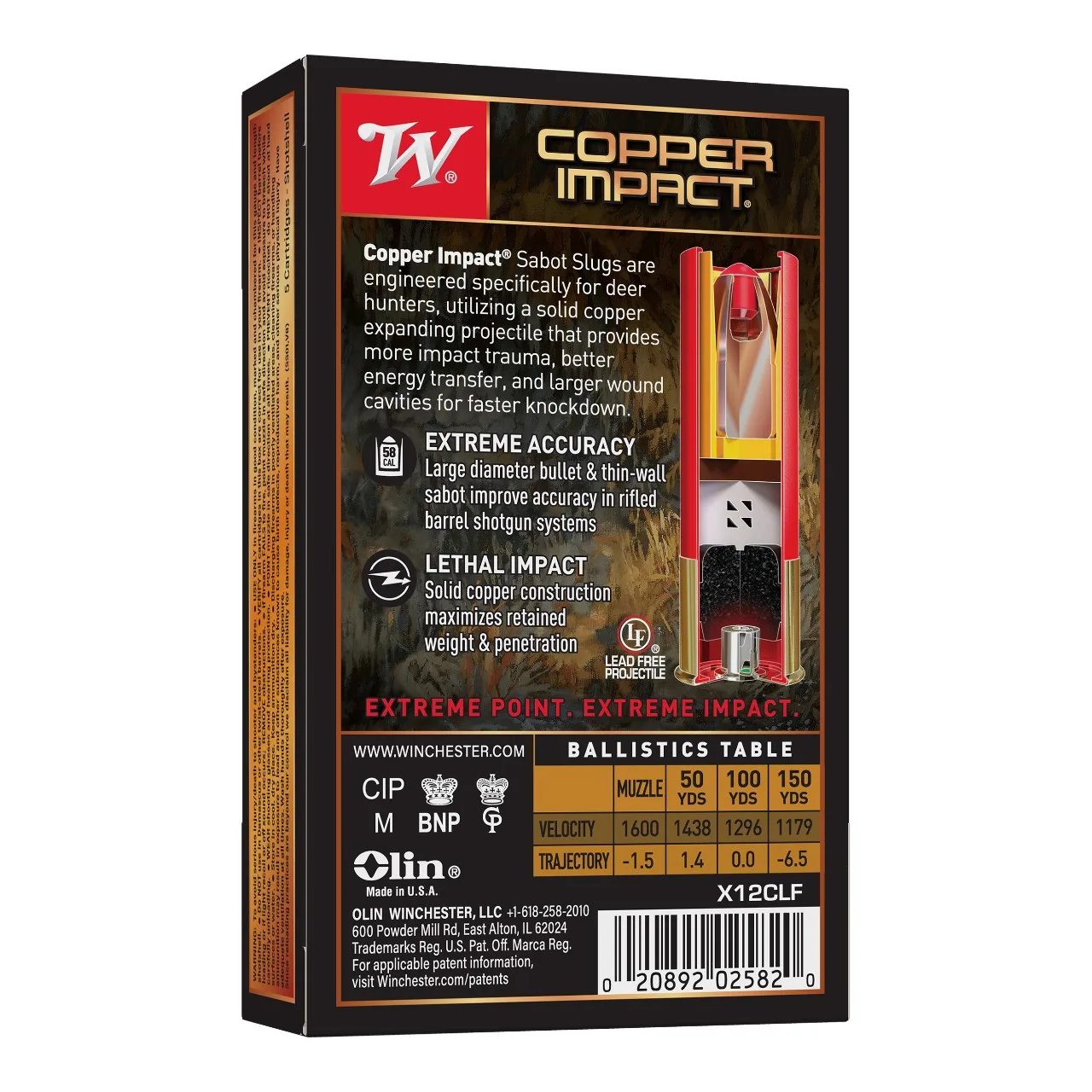 Winchester COPPER IMPACT SLUG – 12-70 – 28.00 – cu, imagen 2 de 6