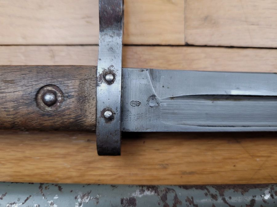 Österreichisch-ungarische Bajonett 1895 – seltene Variante für „technische Truppen“ – Herstellung F.G.G.Y – TBE, Bild 7 von 11