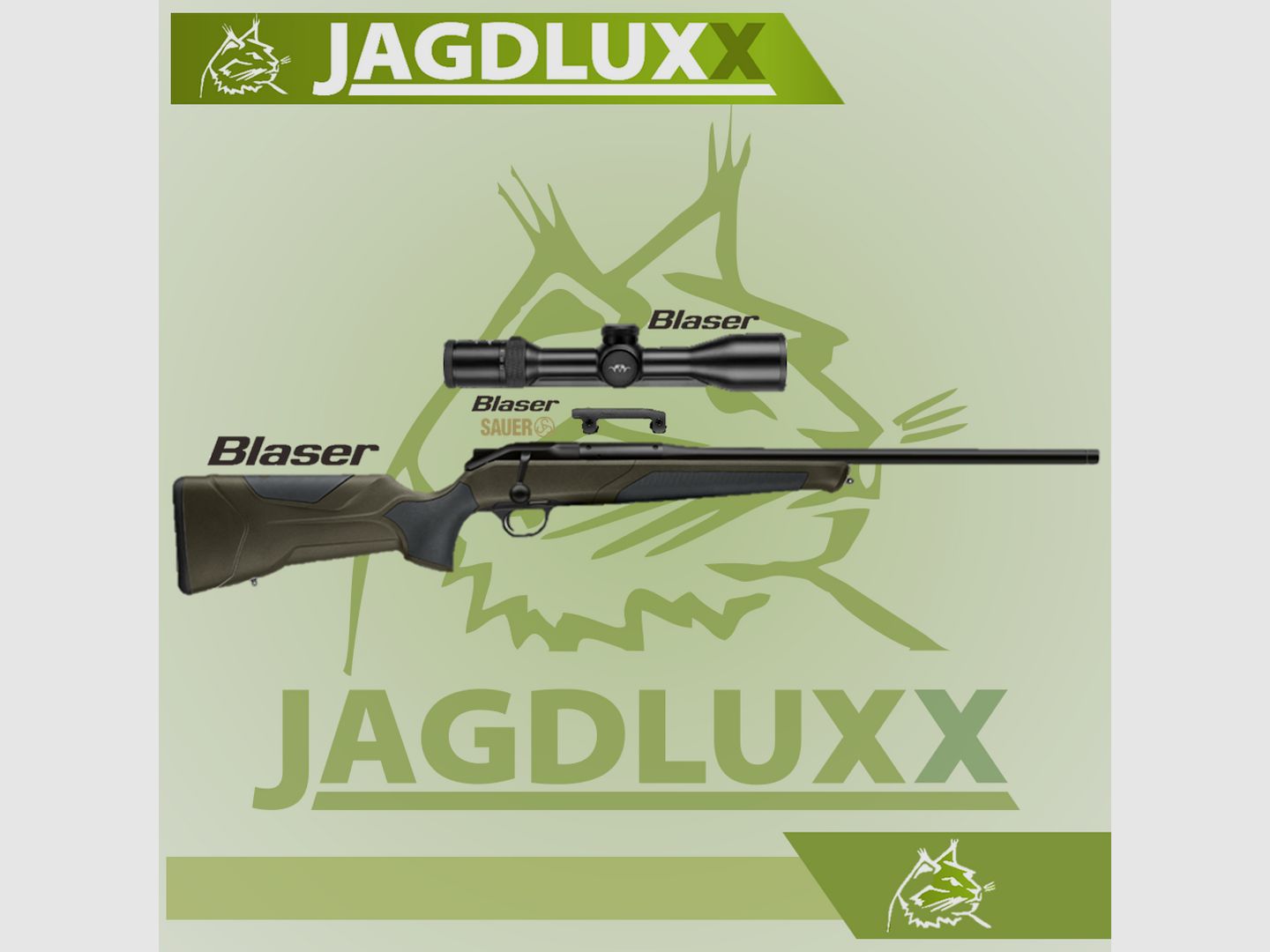 Blaser R8 Professional 2.0 in dunkel oliv im Komplettset mit Blaser B2 2-12x50 iC S