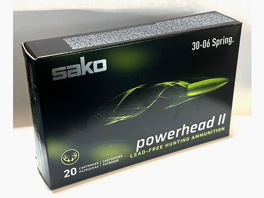 Sako 133001242 Powerhead II 30-06 Spring. Barnes TTSX 11,7 g 180grs. bleifrei Büchsenmunition