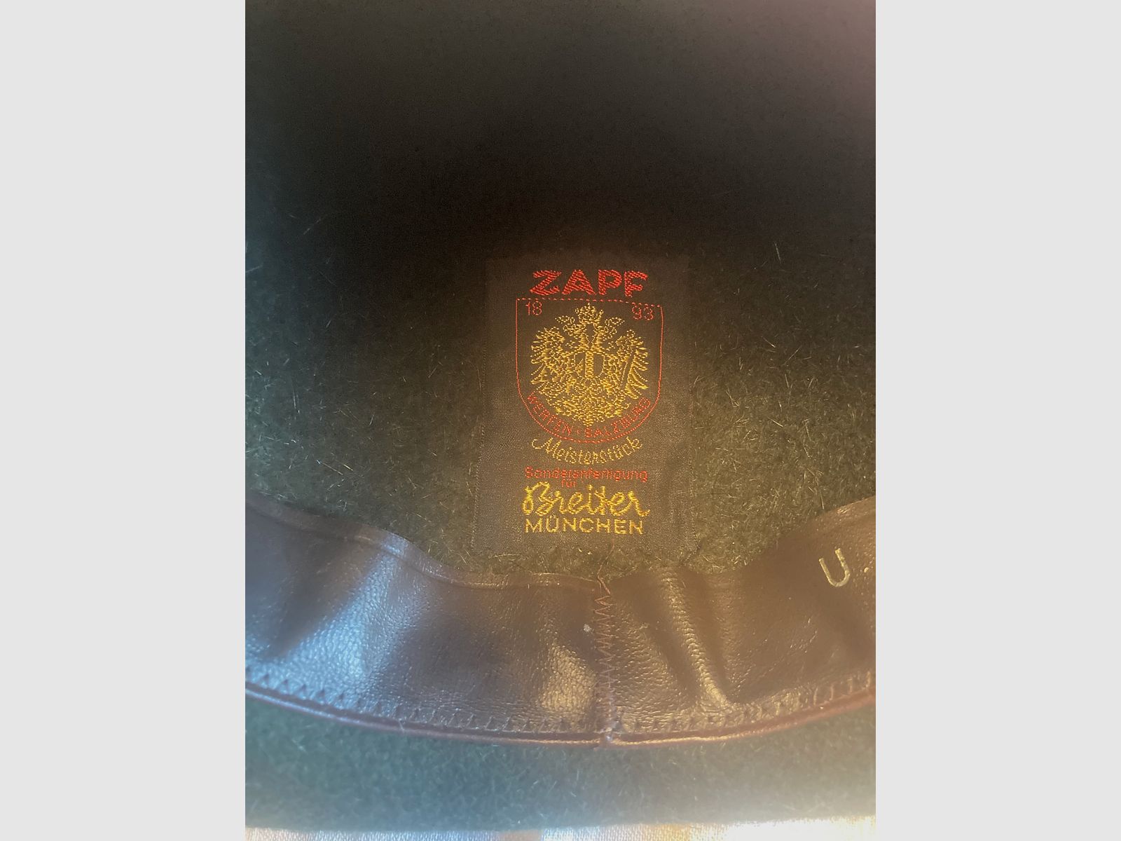 Sombrero de caza Loden de Zapf, como nuevo!