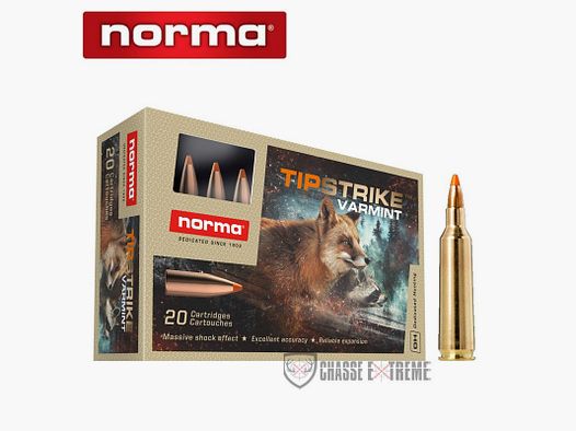 20 patronen NORMA .22-250 Rem 55gr Tipstrike