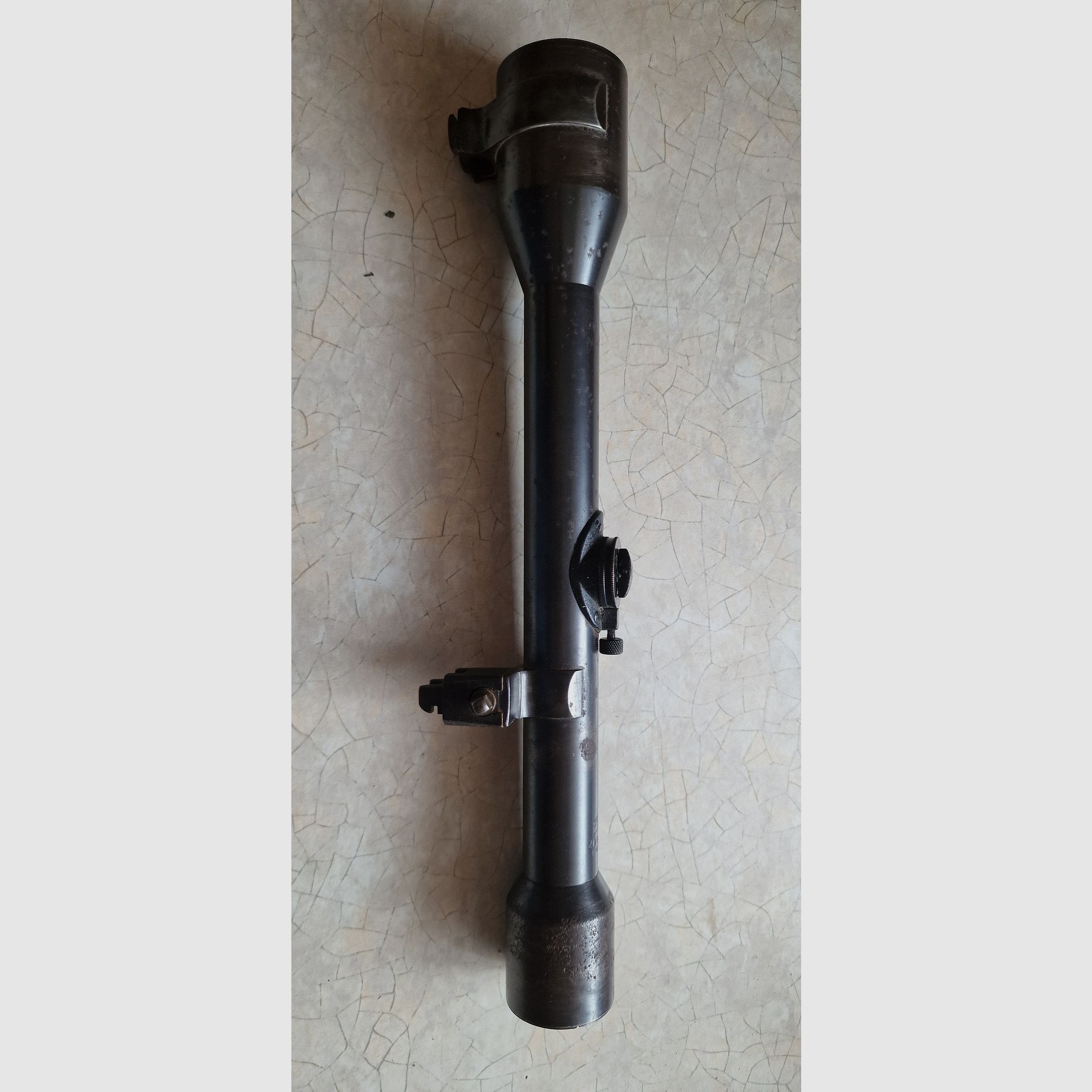 Historische scope Carl Zeiss Jena „Zielsechs“ (6x) – stalen barrel – WO2 / naoorlogs, afbeelding 1 van 10