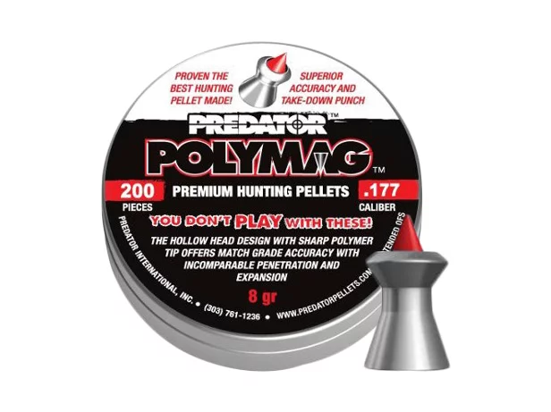Diabolo JSB Polymag Predator 4.5 mm, 200 pcs., pointed (1001-01-200), image 2 of 6