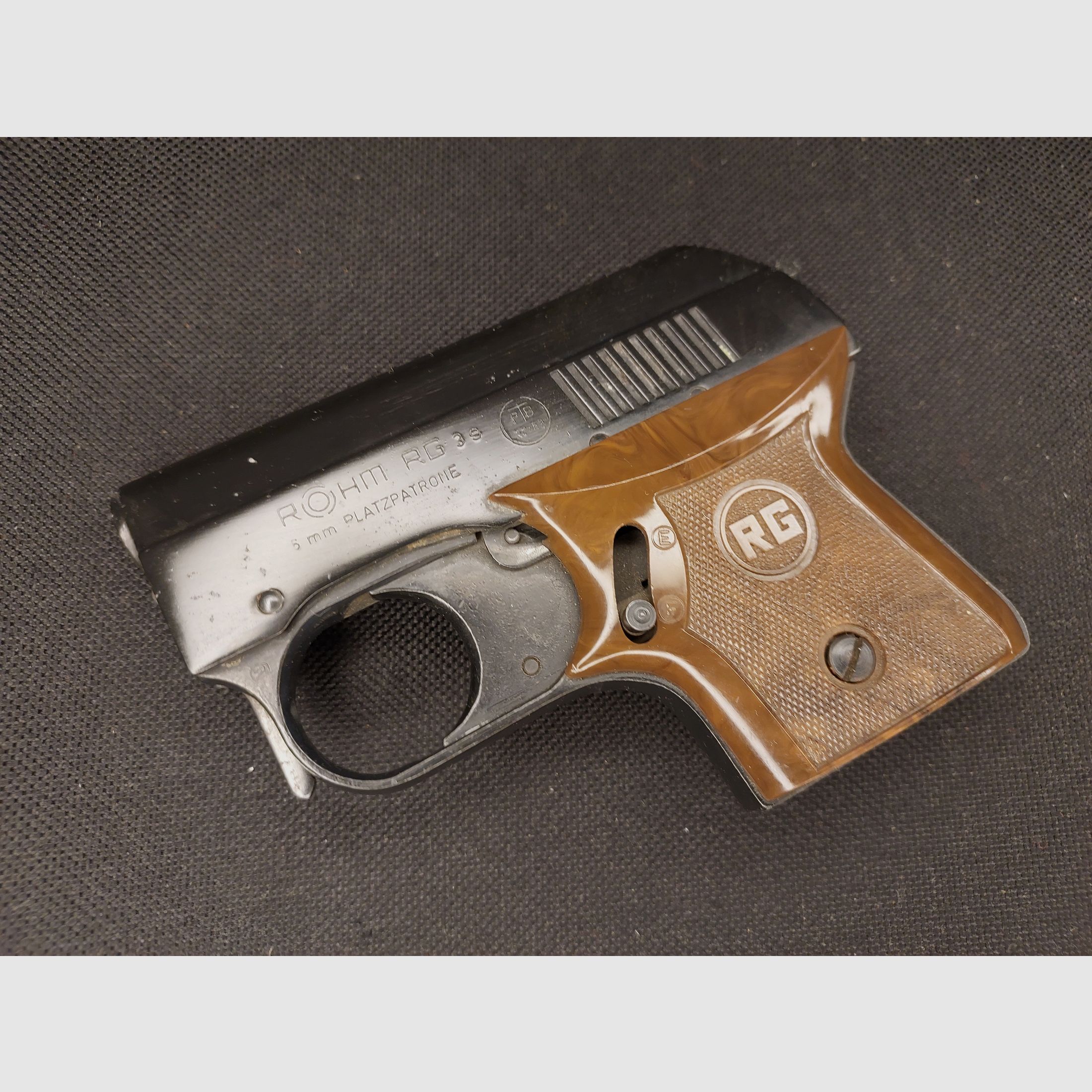 Taschenpistole RG3s - Röhm RG 3 s Schreckschuss Pistole Kal. 6mm Flobert (PTB 33-69) OVP