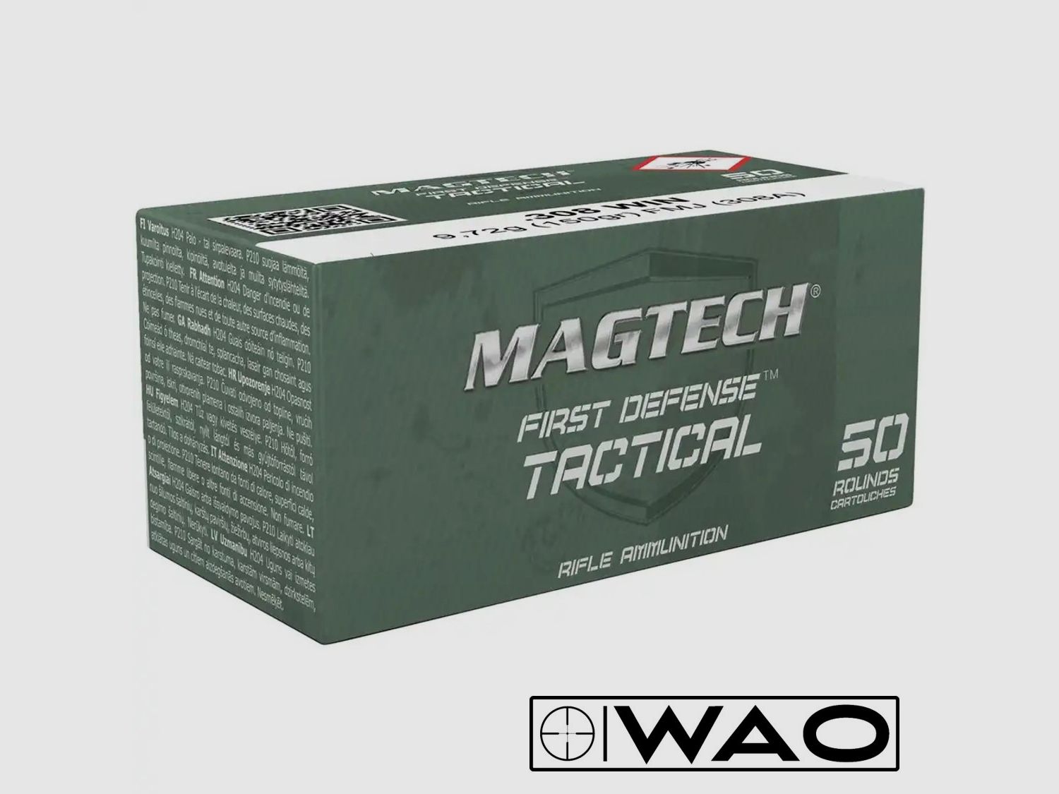 Magtech .308 Win. FMJ BT 9,7g/150grs. Tactical *500 Schuss* 