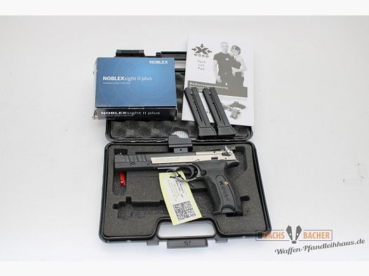 Pistola Hämmerli X-esse IPSC cal. .22lr con 3 caricatori e Noblex sight II plus