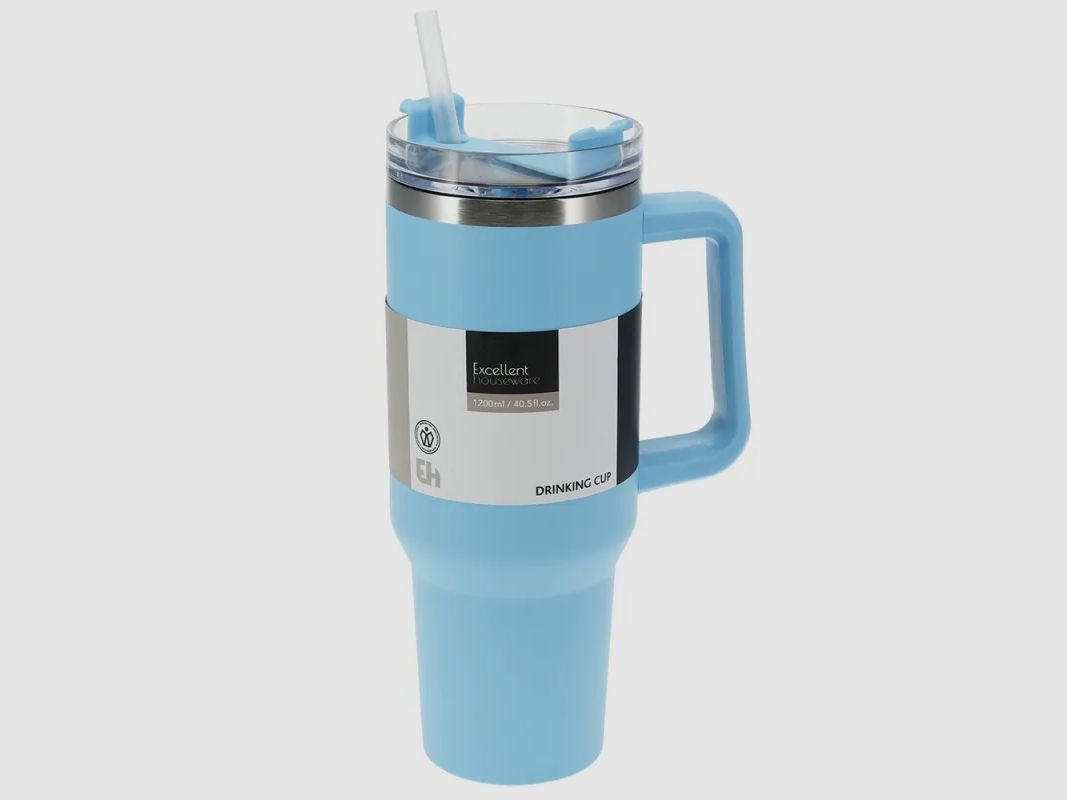 Becher 1,2L mit Strohhalm, Bild 1 von 8