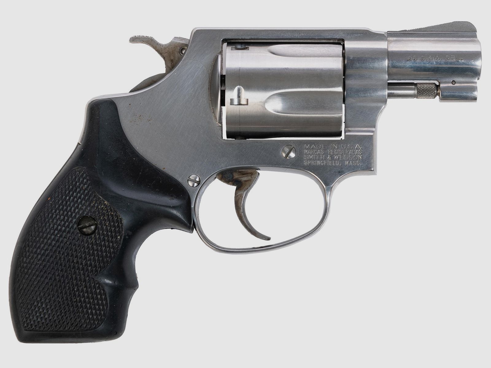 Smith & Wesson Mod. 60-7 .38Special, RVS, vaste richtkijker, koffer, looplengte: 1 7/8 inch (4,9 cm)