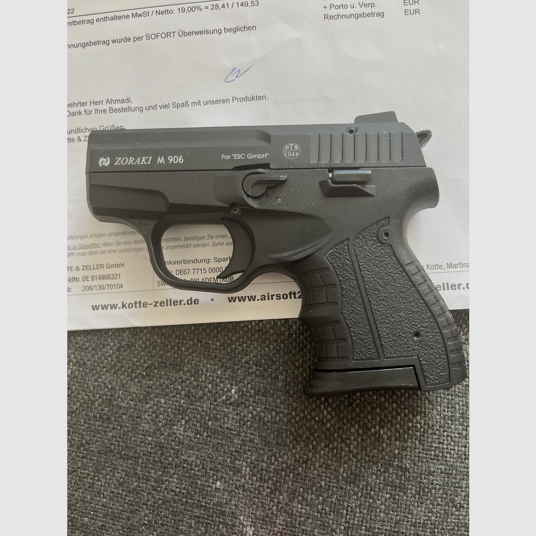 Nie używana Zoraki 906 pistolet gazowy-sygnalizacyjny