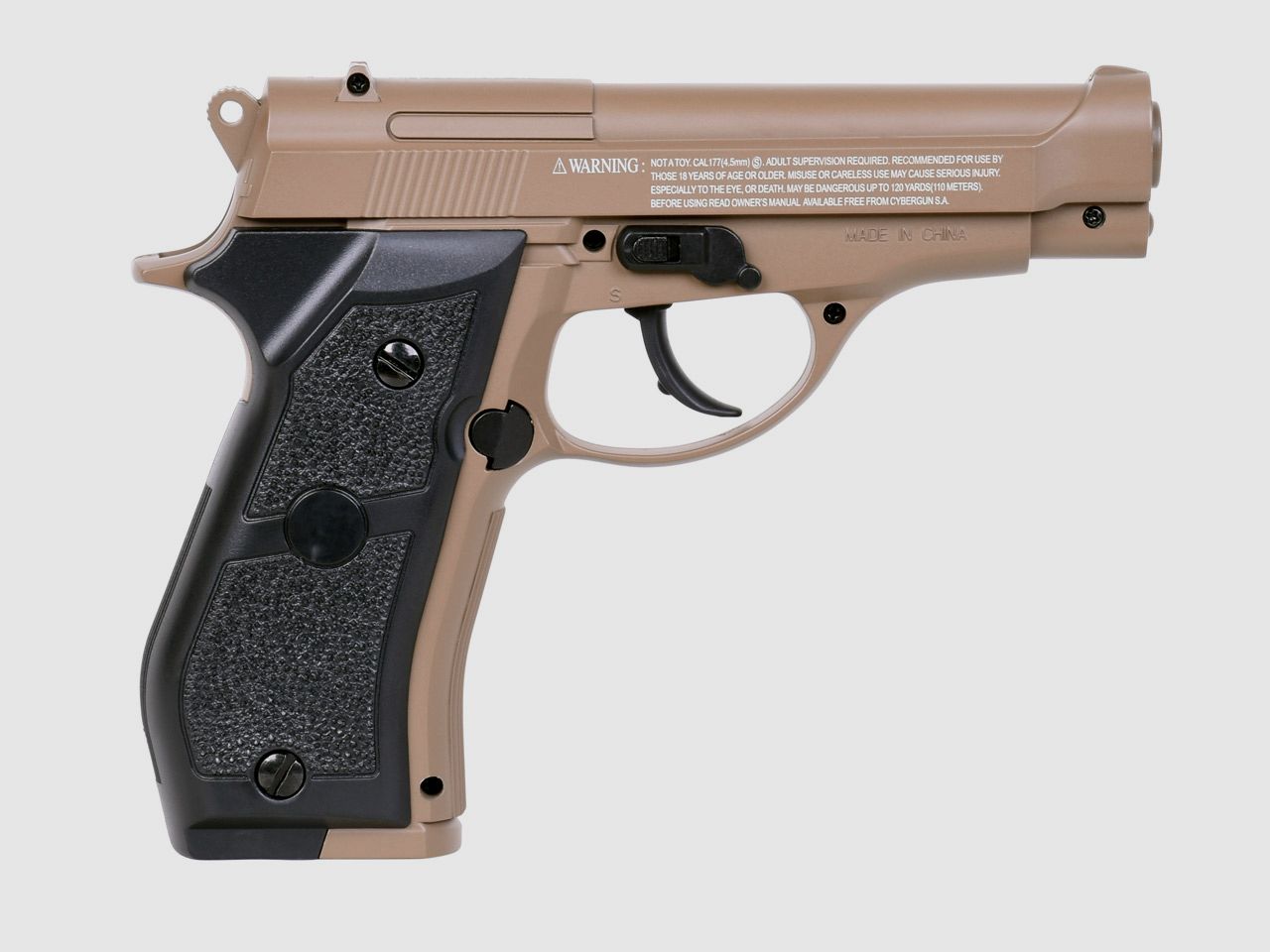 CO2 Pistole Swiss Arms P84 Non Blowback tan Kaliber 4,5 mm BB (P18)