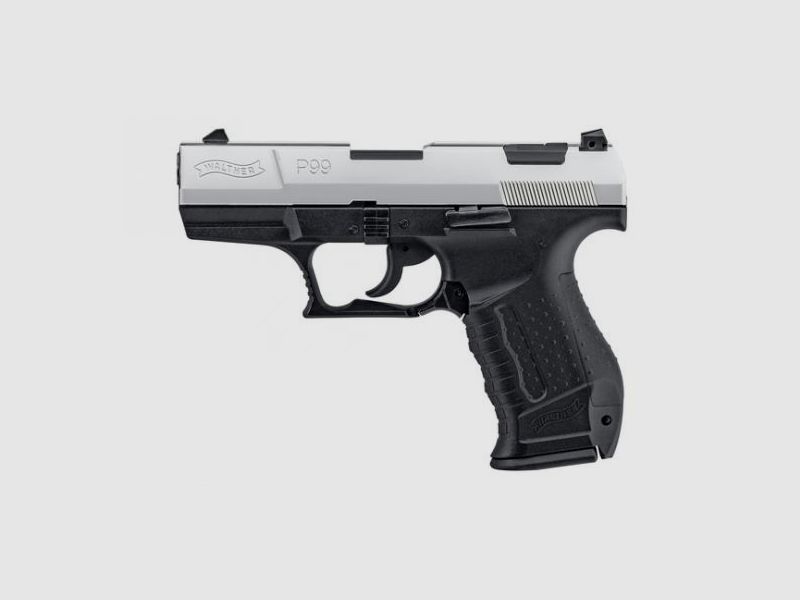 Walther P99 SV Nickel 9mm P.A.K. Blank pistol (high-gloss nickel-plated)