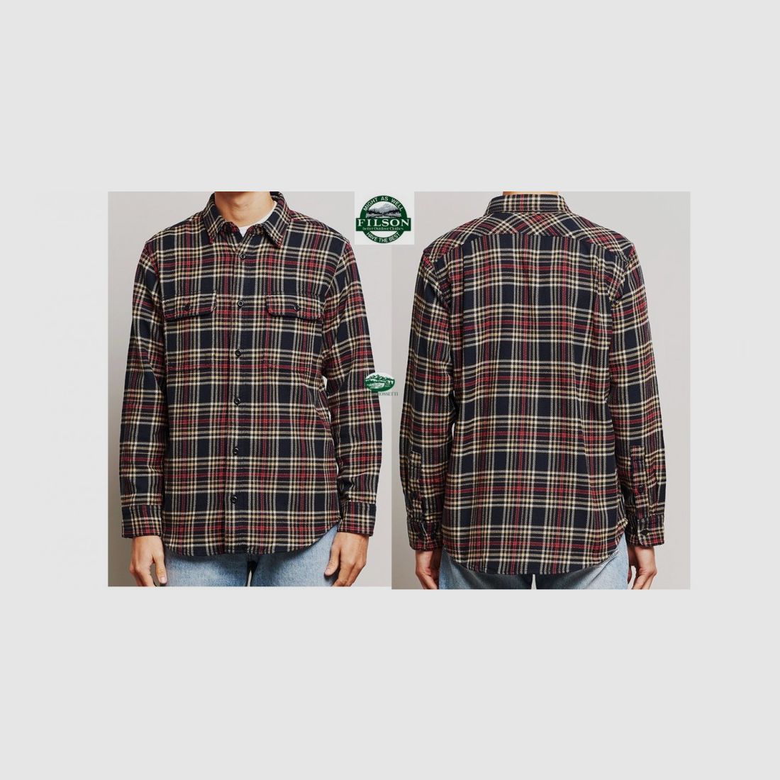 FILSON Flanellhemd kariert blau/rot, Bild 1 von 2