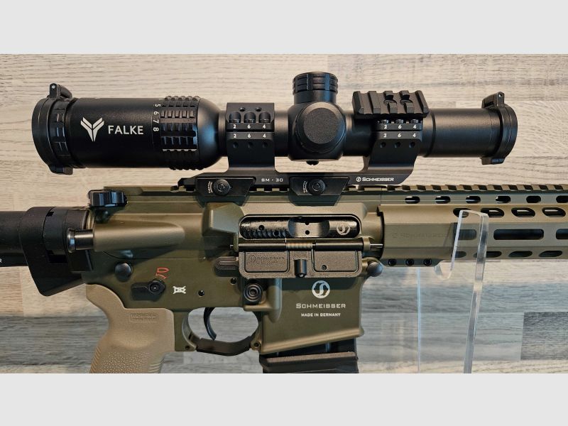 Neuware vom Fachhandel - Schmeisser AR15 M5FL 16,75" OD Green .223Rem - Set mit ZF + Schalldämpfer