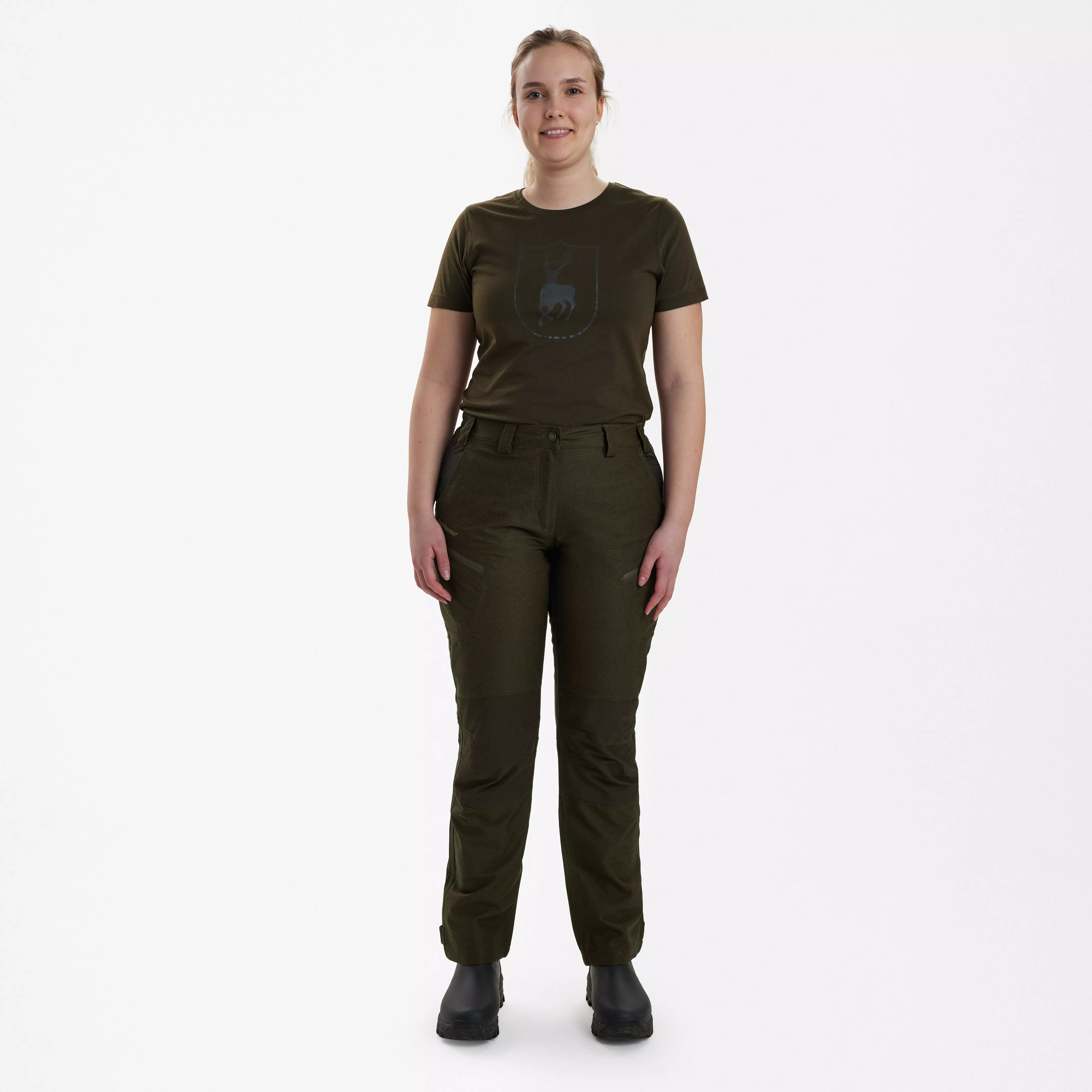 Lady Chasse pantaloni - Olive Night melange, immagine 3 di 5
