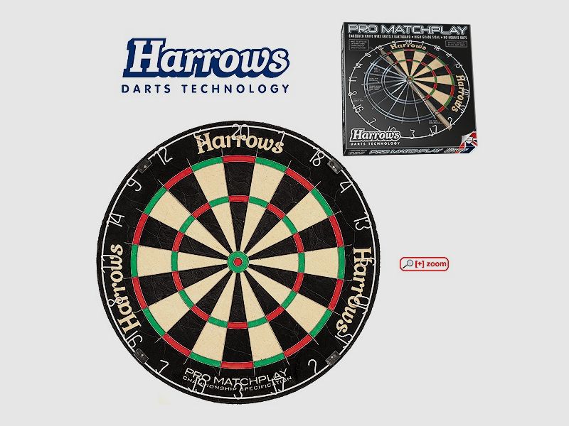 Harrows Darts Technology Pro Matchplay Bord ONE80 Gladiator 3+ Dart & Accessoires
