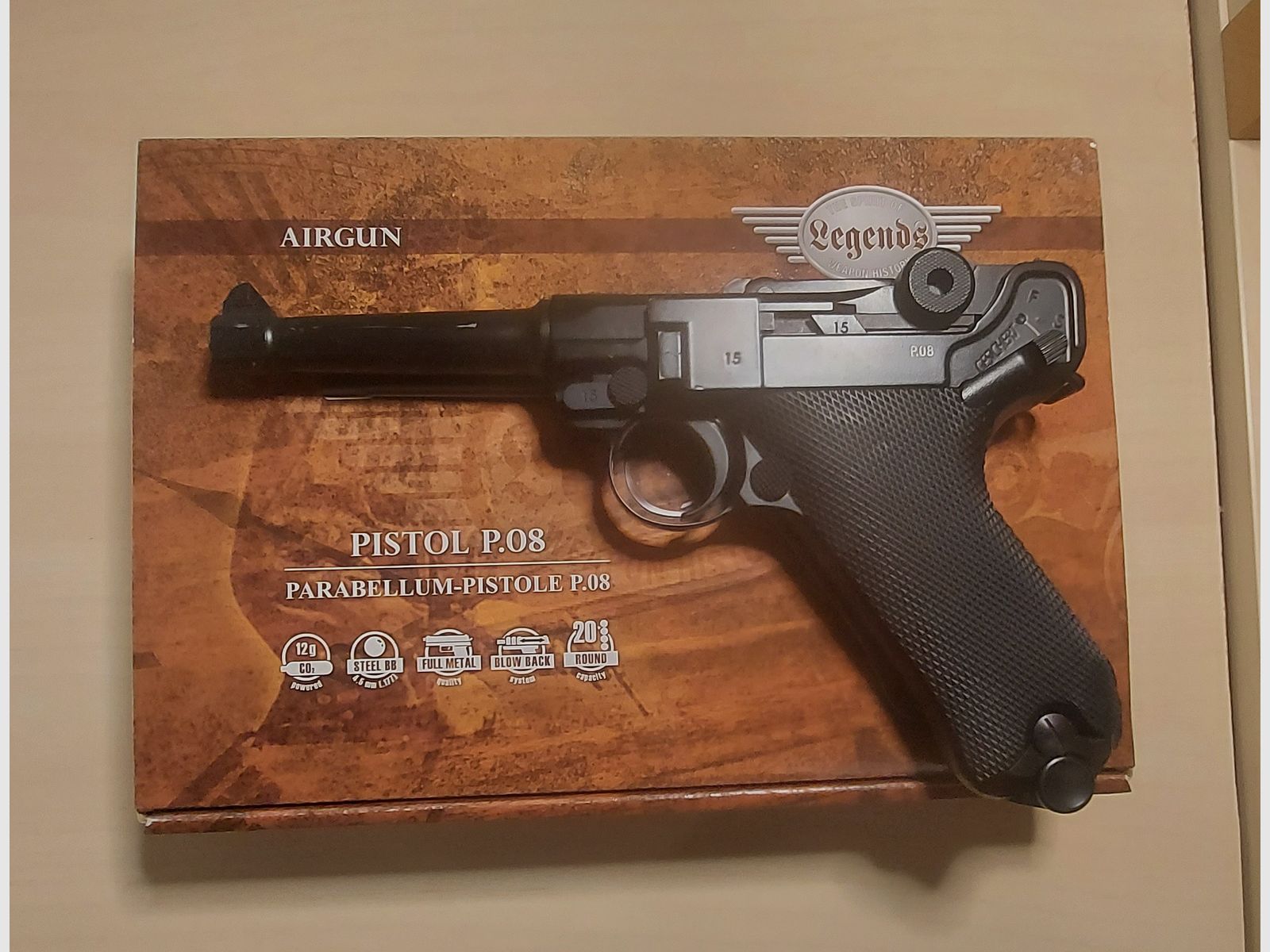 Umarex Legends P08 Blowback Pistolet à air CO2