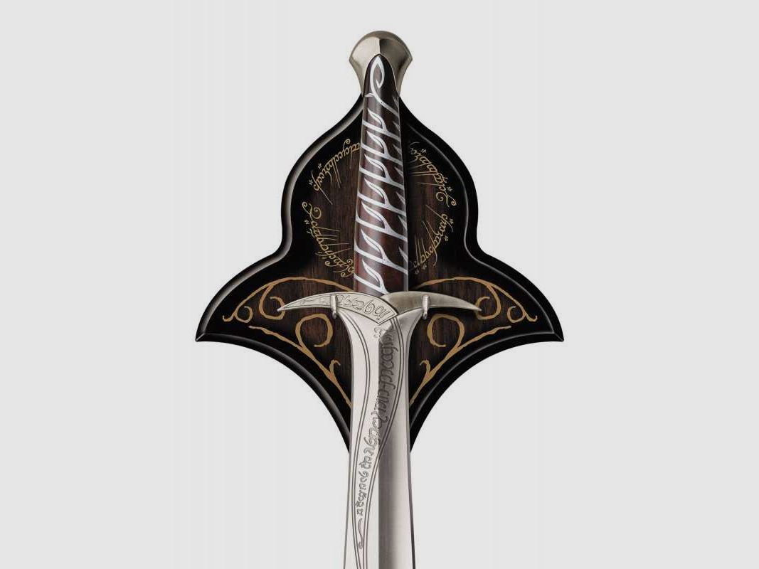 Herr der Ringe - Stich das Schwert Frodo Beutlins mit Wandschild