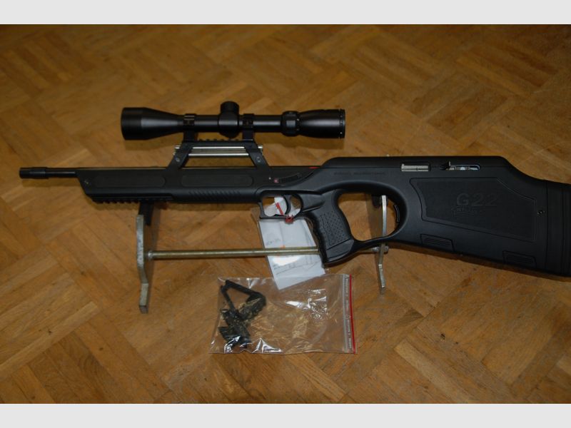 KK SL Büchse WaltherG 22 Kal 22lr + ZF Hubertus 3-9 x 40 Abs. 30-30 wie Neu Patronenlager defekt