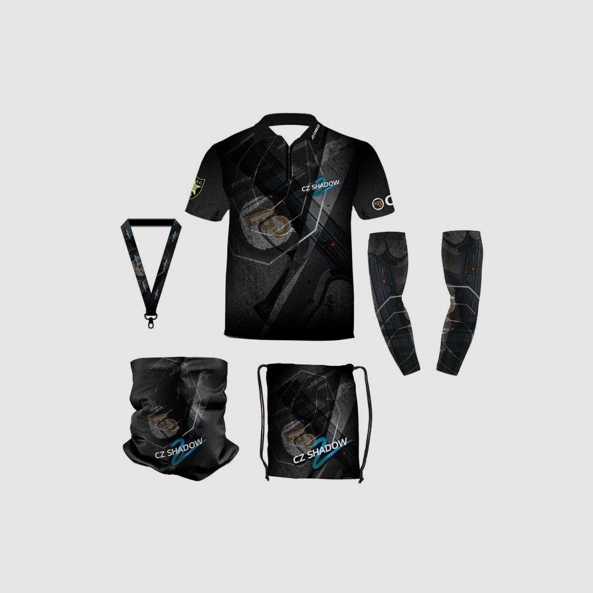 DED Sportswear Set CZ Shadow 2 Black Theme, size: 4XL, Custom Name: With Custom Name, image 1 sur 3