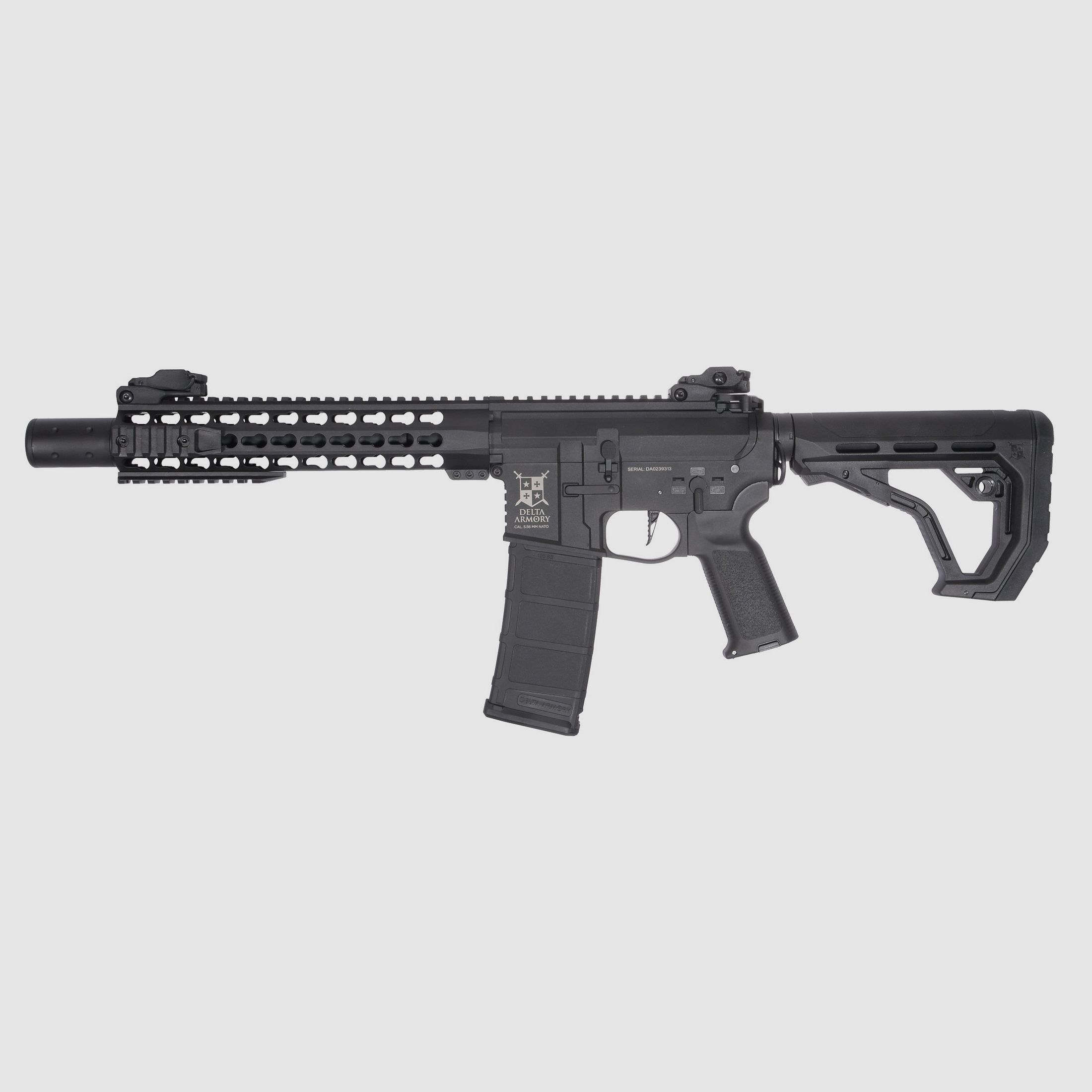 AR15 KeyMod 10 Zoll PREDATOR CHARLIE EAGLE ETU Schwarz S-AEG Softair Gewehr Frei ab 18 Jahren | Delta Armory