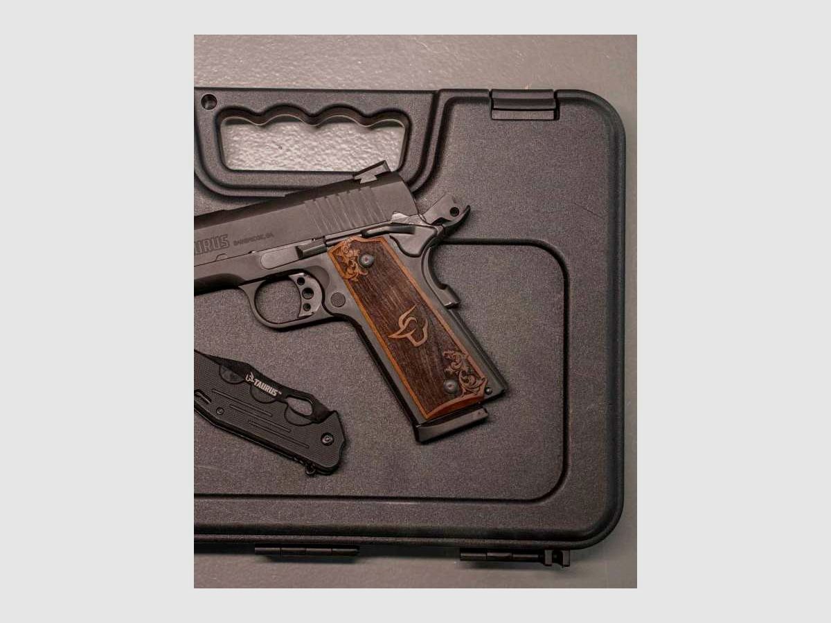 Griffschalen Holz PT1911 Flower Logo Taurus, Bild 2 von 2