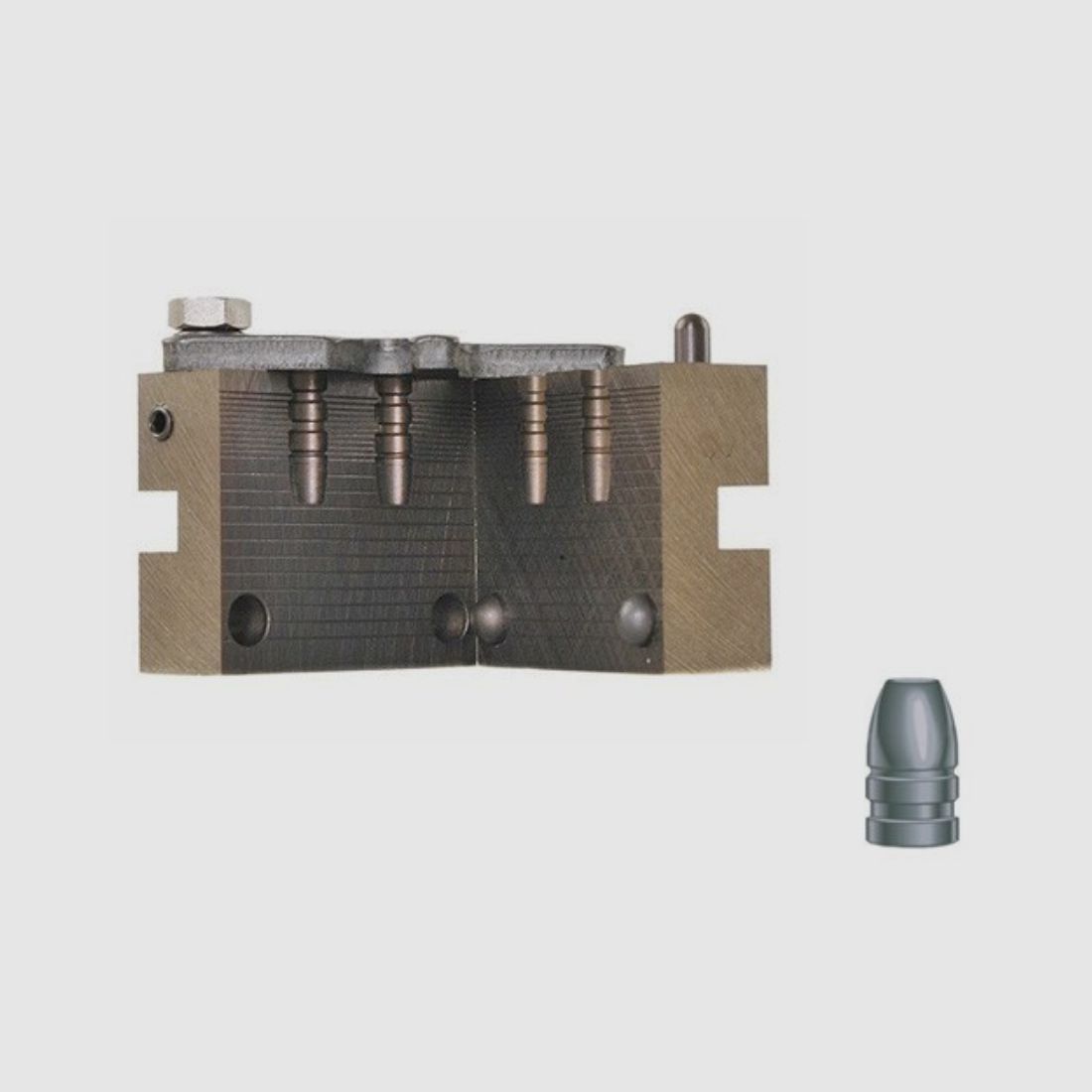 RCBS Doppelgiesskokille .258 / 6,56 mm 85 gr / 5,5 g 25-85-CAS Cowboy CM für Flachkopfgeschosse .258